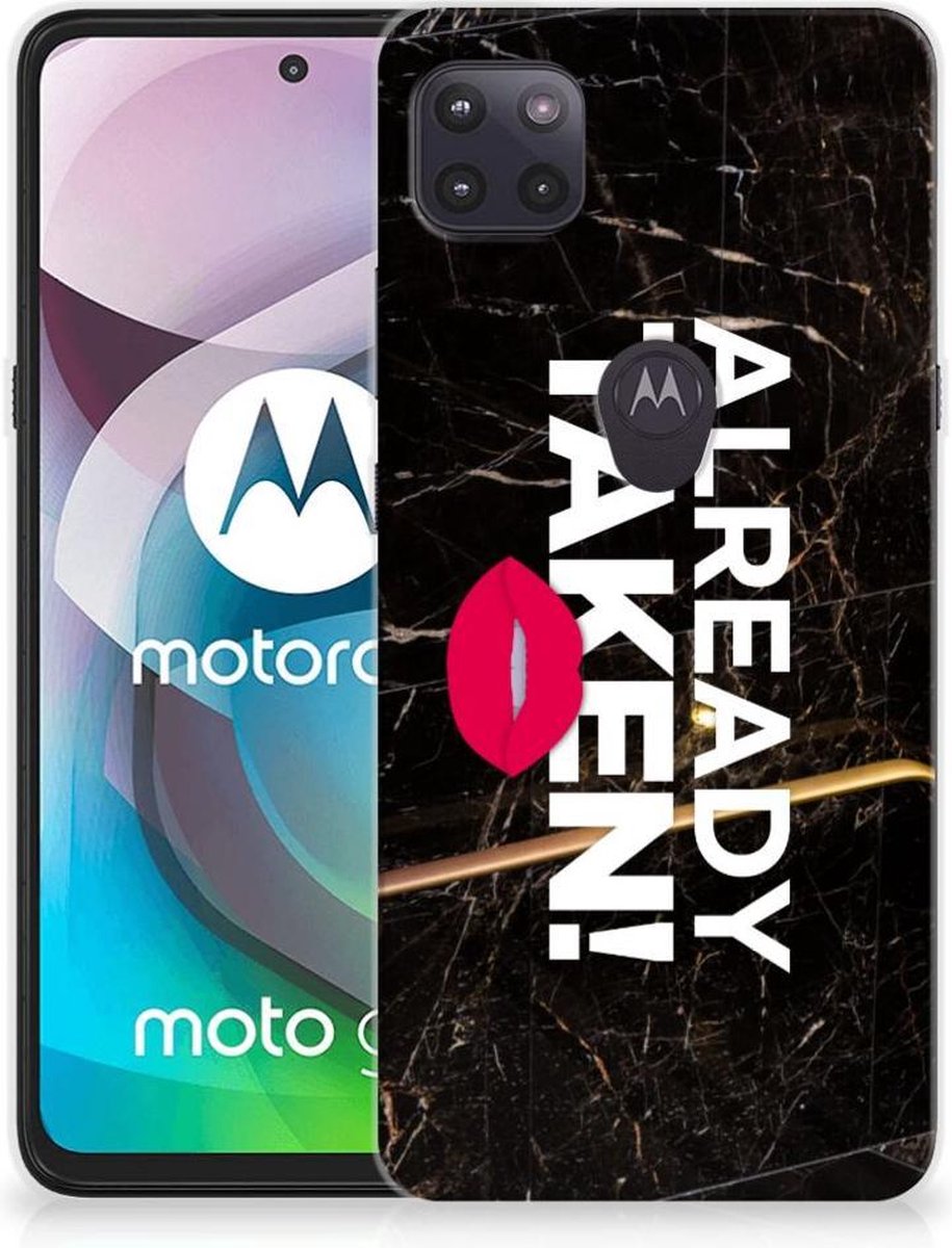 Motorola Moto G 5G Siliconen hoesje met naam Already Taken Black