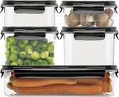 Lock&Lock Vershoudbakjes set met deksel - Bewaardozen voedsel - Meal prep bakjes - Set van 5 stuks - Helder Transparant