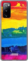 6F hoesje - geschikt voor Samsung Galaxy S20 FE - Transparant TPU Case - Rainbow Canvas #ffffff