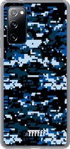 6F hoesje - geschikt voor Samsung Galaxy S20 FE - Transparant TPU Case - Navy Camouflage #ffffff