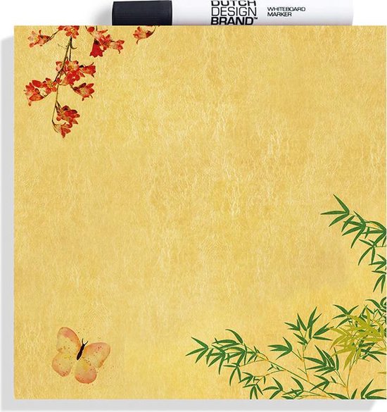 Dutch Design Brand - Dutch Design Wisdom Tile - klein schrijfbordje van karton - Japan - Japanese Blossom