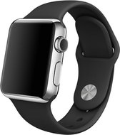 Siliconen Sportbandje - Zwart - Geschikt voor Apple Watch - 42/44mm - M/L