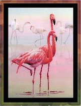 borduurpakket flamingo's