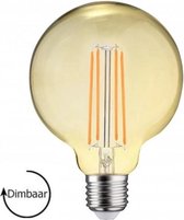 Filament Globe LED Lamp E27 | dimbaar | amber | 6,5W | 2700K | Kooldraadlamp | Ø125mm
