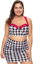 Dames Tankini/Zwemrok 2-delig - Kitty Print - Maat XXL 'Twazera'