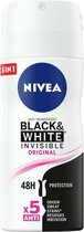 NIVEA Invisible For Black & White Clear Deodorant Spray - 100 ml - Pocketsize