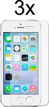 iPhone 5 screenprotector - iPhone se 2016 screenprotector - iPhone 5s screenprotector - iPhone 5c screen protector glas - 3 stuks