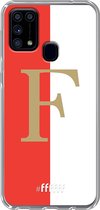 6F hoesje - geschikt voor Samsung Galaxy M31 -  Transparant TPU Case - Feyenoord - F #ffffff