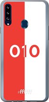 6F hoesje - geschikt voor Samsung Galaxy A20s -  Transparant TPU Case - Feyenoord - 010 #ffffff