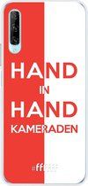 6F hoesje - geschikt voor Honor 9X Pro -  Transparant TPU Case - Feyenoord - Hand in hand, kameraden #ffffff