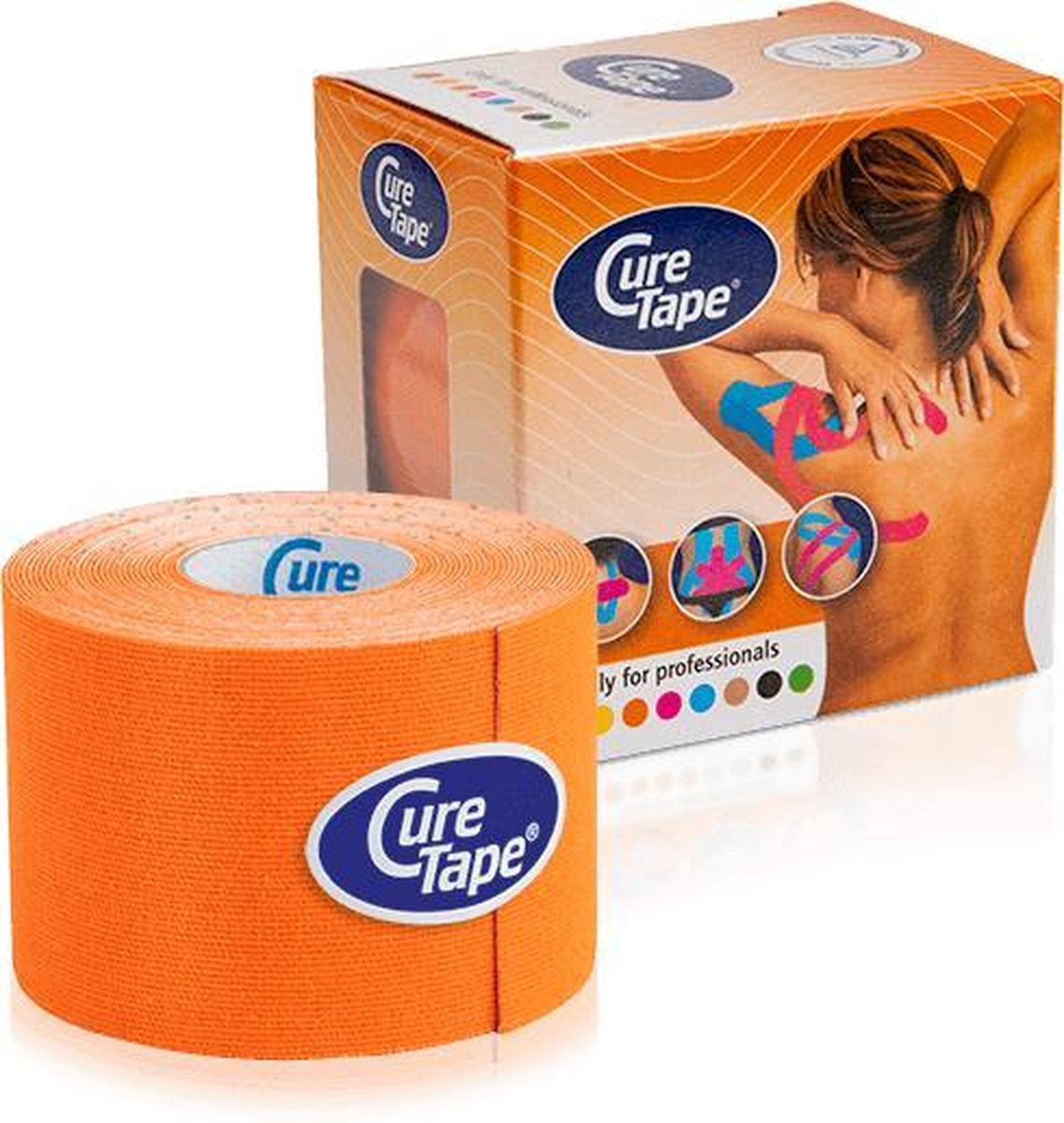 CureTape Classic - Kinesiotape - Oranje - 5cm X 5m