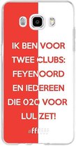 Samsung Galaxy J5 (2016) Hoesje Transparant TPU Case - Feyenoord - Quote