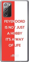 6F hoesje - geschikt voor Samsung Galaxy Note 20 -  Transparant TPU Case - Feyenoord - Way of life #ffffff