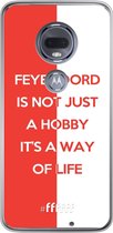 Motorola Moto G7 Hoesje Transparant TPU Case - Feyenoord - Way of life