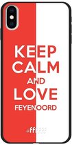 6F hoesje - geschikt voor iPhone Xs Max -  TPU Case - Feyenoord - Keep calm #ffffff