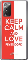 6F hoesje - geschikt voor Samsung Galaxy Note 20 -  Transparant TPU Case - Feyenoord - Keep calm #ffffff