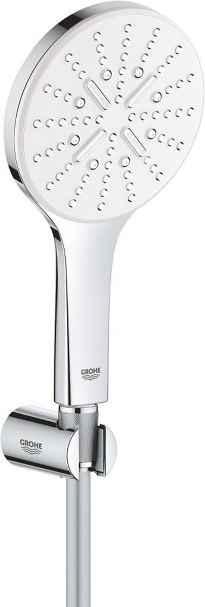 GROHE Rainshower SmartActive 130 Doucheset - 3 straalsoorten - wandhouder - chroom/moon white - 26581LS0