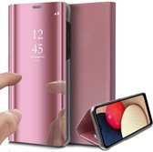 Hoesje geschikt voor Samsung Galaxy A02s - Book Case Spiegel Roségoud