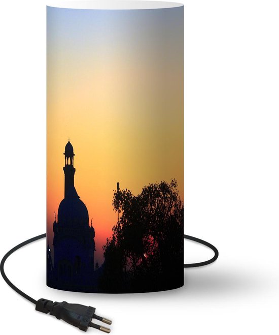 Lamp Lahore Oranje lucht boven Lahore 33 cm hoog Ø16 cm
