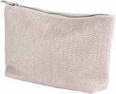 Toilettas - Toiletzak - Make Up Tas - Riad creme - 19x5xh13cm - Polyester