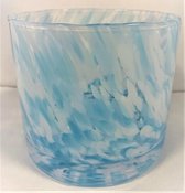 Fidrio - Vaas/Pot - Blue Confetti - H12 cm, D14cm