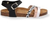 Braqeez Saar Spain Meisjes Sandalen - Zwart/Multi - Imitatieleer - Gesp