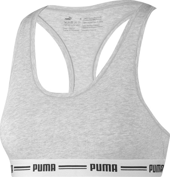 PUMA PUMA WOMEN RACER BACK TOP 1P HANG Soutien-gorge femme - gris chiné - Taille S