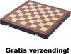 Afbeelding van het spelletje Opvouwbaar schaak spel schaakbord met stenen ashwood