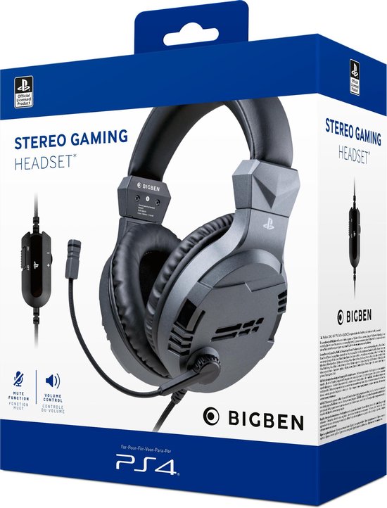 Bigben Stereo Game Headset V3 - PS5 & PS4 - Titanium | bol.com