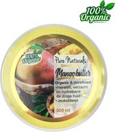 Mango Butter 300 ml - koudgeperst en ongeraffineerd - 100% puur | huidverzorging | Megahydraterend | Tegen droge huid - Pure Naturals