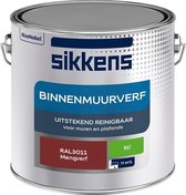 Sikkens - Binnenmuurverf - Muurverf - Mengkleur - Mat - RAL3011 - 2.5L