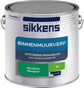 Sikkens - Binnenmuurverf - Muurverf - Mengkleur - Mat - RAL6024 - 2.5L