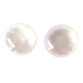 Clip oorbellen- Opaal wit- 14 mm-Charme Bijoux