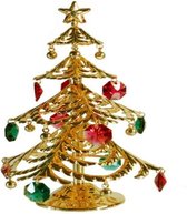 kerstboom 24 karaat verguld met Swarovski kristallen