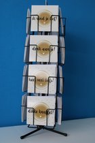 Kado2you / Gevulde kaartenmolen 16 vakken / 80 enkele kaarten met enveloppen / 13cm x 13 cm /  uniek assortiment