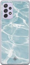 Samsung A72 hoesje siliconen - Aqua | Samsung Galaxy A72 case | blauw | TPU backcover transparant