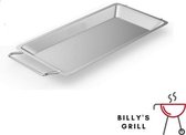 Serveerschaal - Barbecue schaal - Met 1 hendel- Hendel aan 1 kant -  Vetopvangbak - Kippenpootjes - Grill - Vlees - Grill Accessoire