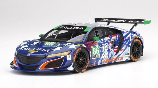 Foto: De 1 18 diecast modelauto van de acura nsx gt3 uncle sam 86 imsa championship watkins glen van 2017 de fabrikant van het schaalmodel is topspeed models dit model is alleen online beschikbaar 