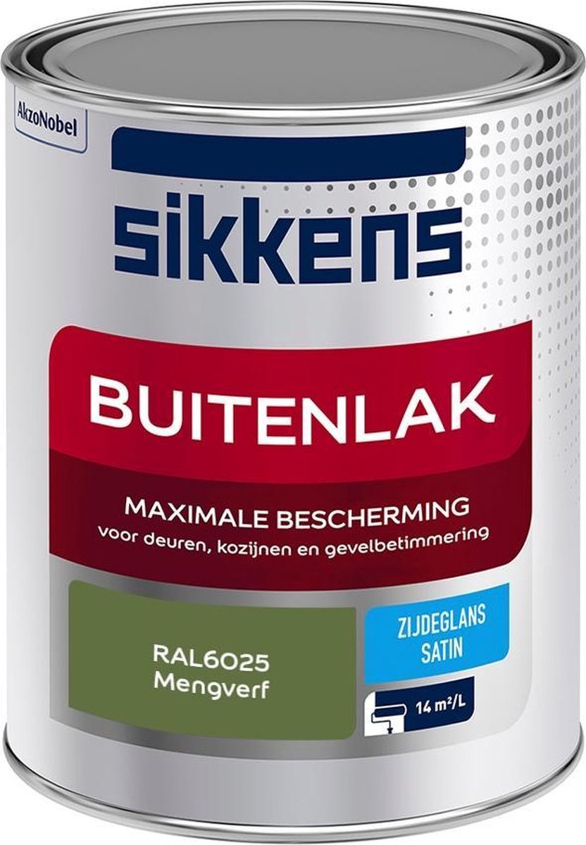Sikkens Buitenlak Verf Zijdeglans Mengkleur RAL6025 1L