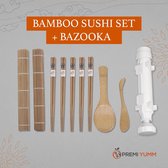 Sushi Maker - Sushi Set Bamboo - Sushi Set - Sushi Kit incl. Sushi Bazooka - Bamboe Sushi set - Sushi Maker Set.