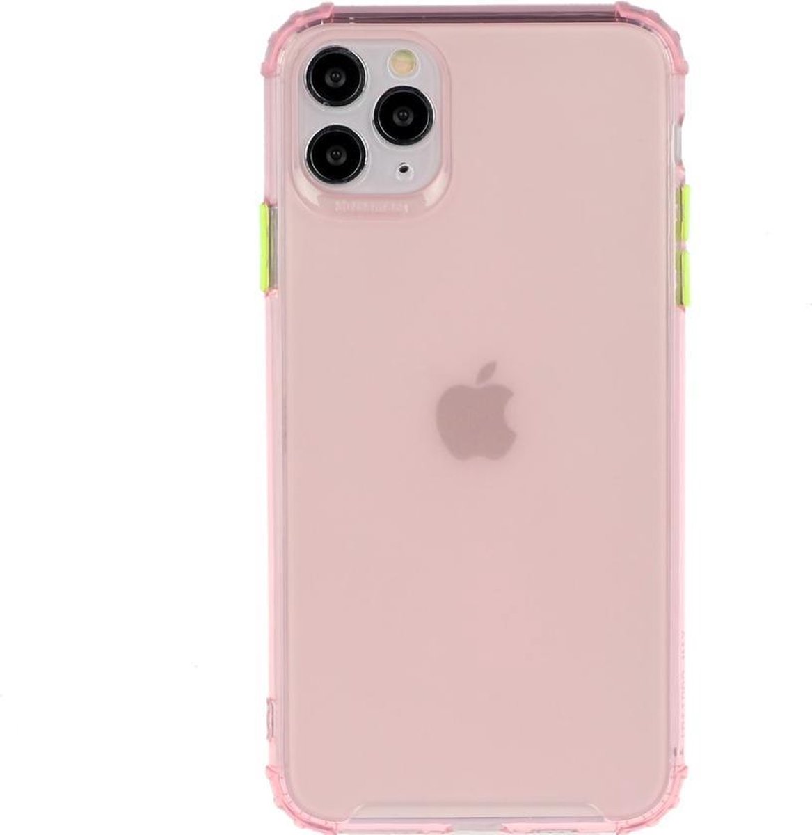 Hoesje iPhone 12 / iPhone 12 Pro - Siliconen hoesje - roze / geel