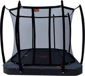 Avyna Pro-Line FlatLevel trampoline 238 – 380x255 cm  + Royal Class veiligheidsnet - Grijs