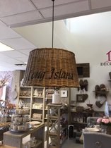 Rieten Hanglamp Long Island - Rattan Lampenkap - Rieten Lamp - lampenkap met fitting - eettafel lamp