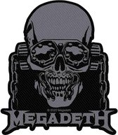 Megadeth Patch Vic Rattlehead Cut Out Grijs/Zwart