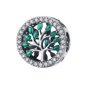 Tree of life bloem bedel multi zirkonia | boom des levens bead | Zilverana | geschikt voor Biagi , Pandora , Trollbeads armband | 925 zilver