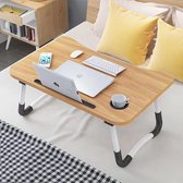 DSTNKTF Laptoptafel - Bedtafel - Ontbijt op bed tafel - Laptopbureau - Ergonomisch werken - MDF Hout - Houtlook