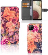 Flipcase Samsung Galaxy A12 Telefoon Hoesje Cadeau voor Moeder Bosje Bloemen