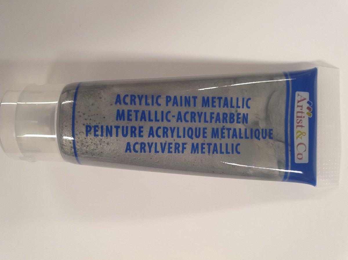 acrylverf Metallic zilver, Artis&co kindercrea