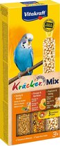 Vitakraft Parkiet Kracker Vogelsnack - Honing & Sinasappel & Popcorn - 3 Stuks