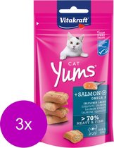 Vitakraft Cat Yums - Kat - Snack - Zalm - 3 x 40 g